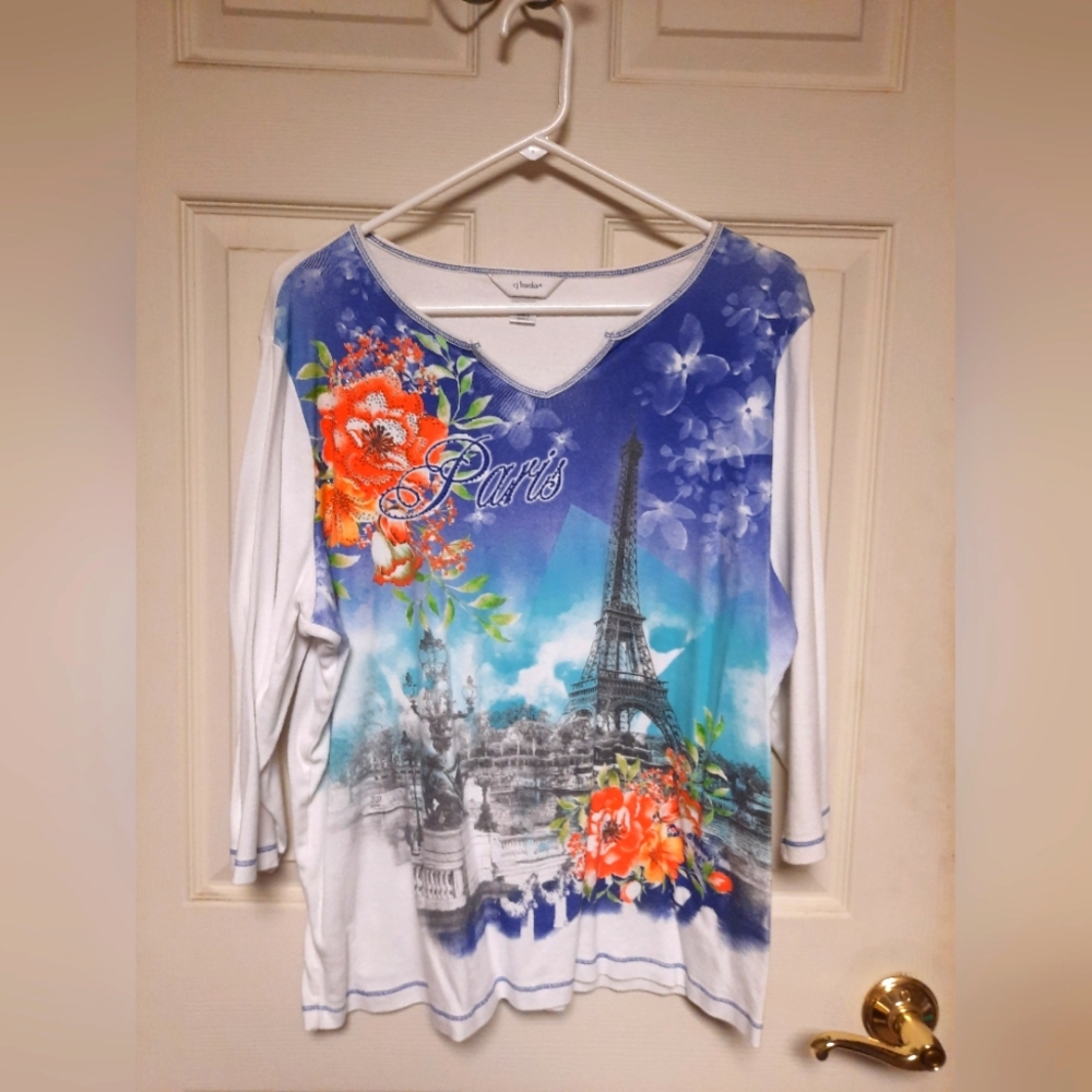 Cj Banks Top 3/4 length sleeves EUC